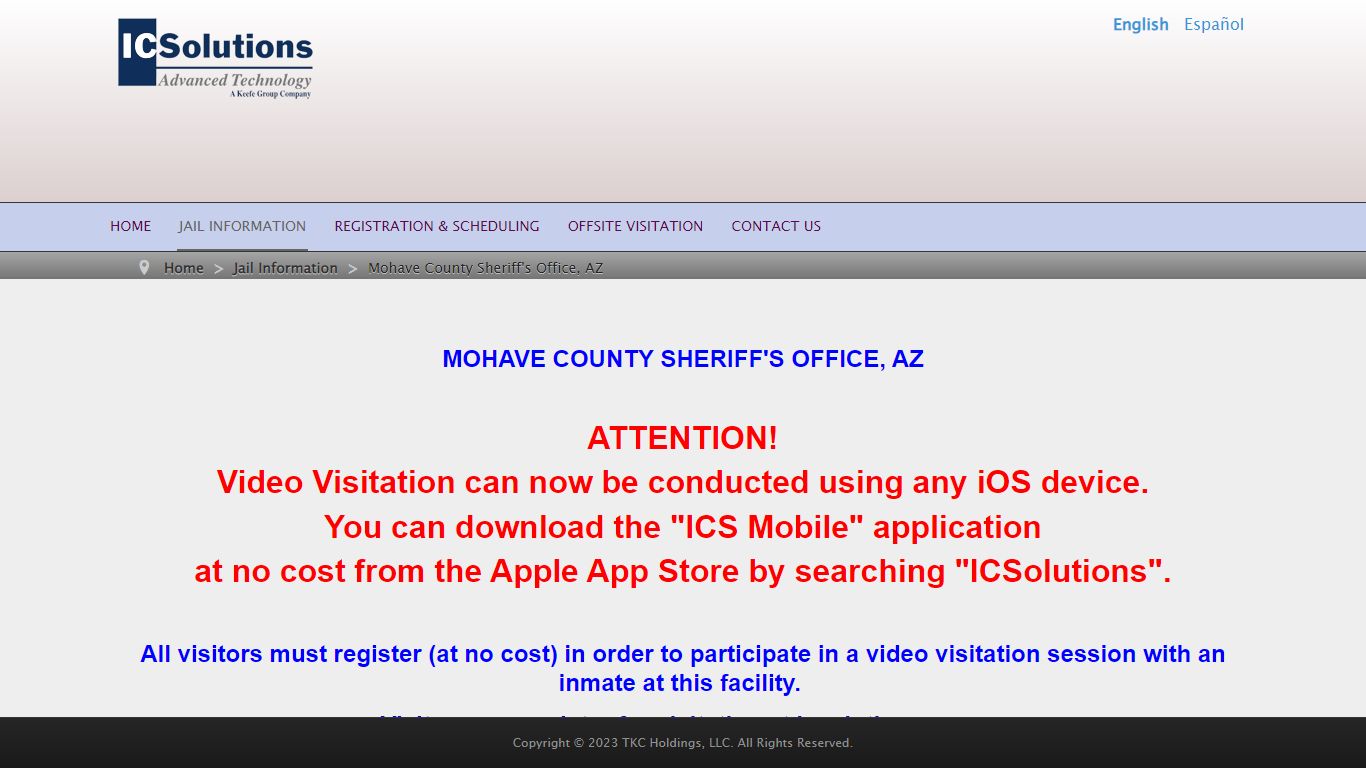 Mohave County Sheriff's Office, AZ - The Visitor by ICSolutions