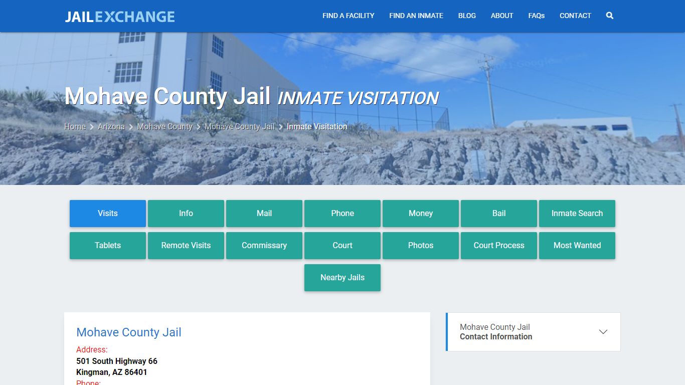 Inmate Visitation - Mohave County Jail, AZ - Jail Exchange